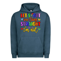Pigment Midnight Navy celebrate pride with colorful text Urban Hoodie - LillyAllenDesigns