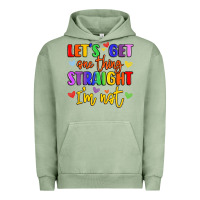 Pigment Oil Green celebrate pride with colorful text Urban Hoodie - LillyAllenDesigns