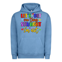 Pigment Pebble Blue celebrate pride with colorful text Urban Hoodie - LillyAllenDesigns
