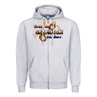 Heather Grey that's my grandson out there baseball Zipper Hoodie - JahusDesignShop