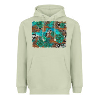 Matcha gemstone wood and cowhide background Heavyweight Hoodie - Artiststas