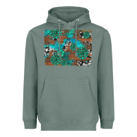 Sage gemstone wood and cowhide background Heavyweight Hoodie - Artiststas