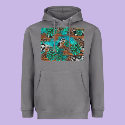 Gemstone Wood And Cowhide Background Heavyweight Hoodie Designed By Artiststas