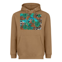 Toasted Coconut gemstone wood and cowhide background Heavyweight Hoodie - Artiststas