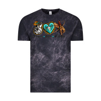 Cloud Black peace love rodeo Vintage Tee - texasbilliewilder
