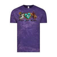 Cloud Purple peace love rodeo Vintage Tee - texasbilliewilder