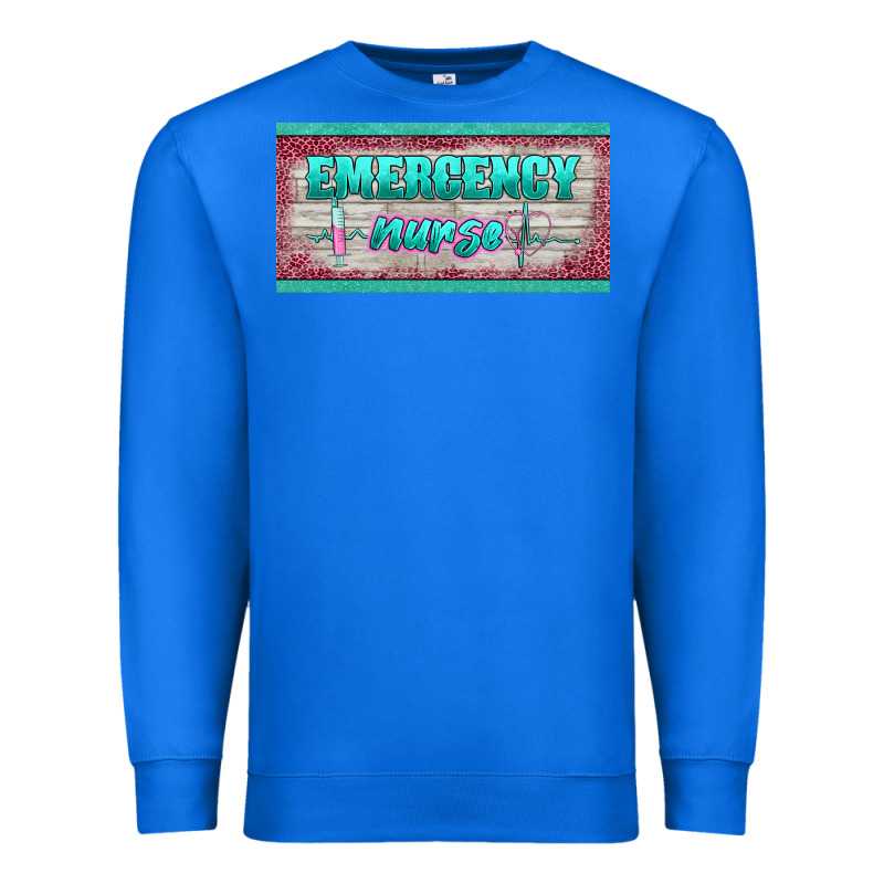 Western Emergency Nurse License Plate Template Premium Sweatshirt by BarkalooDesign | Teevron