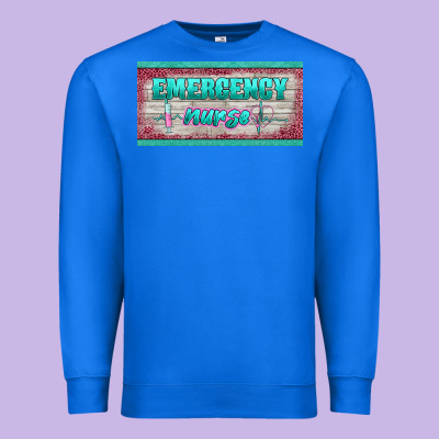 Western Emergency Nurse License Plate Template Premium Sweatshirt Designed By Barkaloodesign