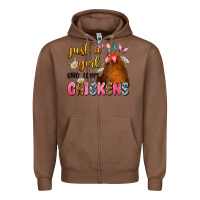 Chestnut just a girl who loves chickens Zipper Hoodie - JahusDesignShop