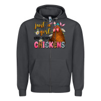 Smoke just a girl who loves chickens Zipper Hoodie - JahusDesignShop