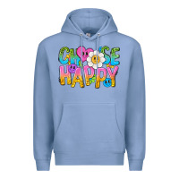 Colony Blue choose happy with smile Premium Hoodie - NancyCooperArtShop