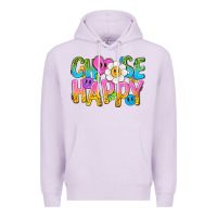 Lilac choose happy with smile Premium Hoodie - NancyCooperArtShop