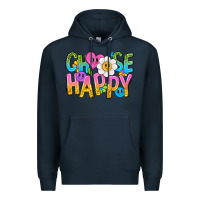 Navy choose happy with smile Premium Hoodie - NancyCooperArtShop