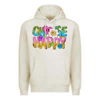 Oatmeal Heather choose happy with smile Premium Hoodie - NancyCooperArtShop