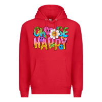 Red choose happy with smile Premium Hoodie - NancyCooperArtShop