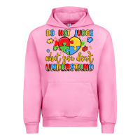 Fuchsia Pink puzzle heart inclusivity message Urban Hoodie - LillyAllenDesigns