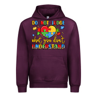 Mauve Wine puzzle heart inclusivity message Urban Hoodie - LillyAllenDesigns