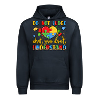 Navy puzzle heart inclusivity message Urban Hoodie - LillyAllenDesigns