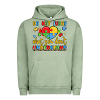 Pigment Oil Green puzzle heart inclusivity message Urban Hoodie - LillyAllenDesigns