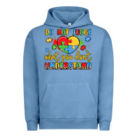 Pigment Pebble Blue puzzle heart inclusivity message Urban Hoodie - LillyAllenDesigns