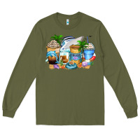 Army Green cruise life coffee cups Long Sleeve Tee - Zillion Design Studio