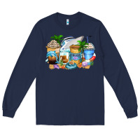 Navy cruise life coffee cups Long Sleeve Tee - Zillion Design Studio