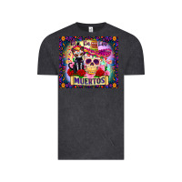 Vintage Black dia de los muertos Vintage Tee - Zillion Design Studio