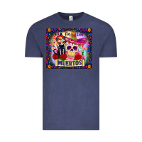 Vintage Denim dia de los muertos Vintage Tee - Zillion Design Studio