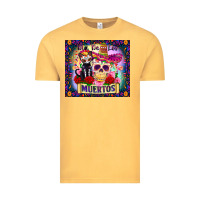 Vintage Mustard dia de los muertos Vintage Tee - Zillion Design Studio