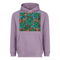 Lavender gemstone turquoises aztec leopard cowhide Heavyweight Hoodie - Artiststas