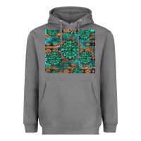 Storm gemstone turquoises aztec leopard cowhide Heavyweight Hoodie - Artiststas
