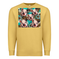 Antique Gold western cowhide sunflower baby pig Premium Sweatshirt - BarkalooDesign
