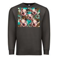 Smoke western cowhide sunflower baby pig Premium Sweatshirt - BarkalooDesign