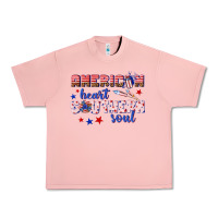 Salmon American heart southern soul Urban Heavy Tee - texasbilliewilder