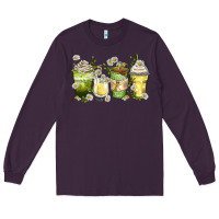 Plum daisy coffee cups Long Sleeve Tee - Zillion Design Studio