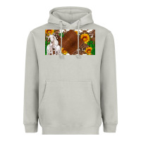 Moon Dust baby goats and sunflower and cactus with cowhide license plate Heavyweight Hoodie - Artiststas