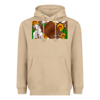Mushroom baby goats and sunflower and cactus with cowhide license plate Heavyweight Hoodie - Artiststas