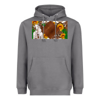 Storm baby goats and sunflower and cactus with cowhide license plate Heavyweight Hoodie - Artiststas