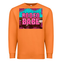 Carrot rodeo babe cowhide leopard turquoise Premium Sweatshirt - BarkalooDesign