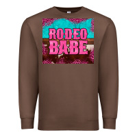 Chestnut rodeo babe cowhide leopard turquoise Premium Sweatshirt - BarkalooDesign