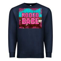 Navy rodeo babe cowhide leopard turquoise Premium Sweatshirt - BarkalooDesign