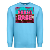 Ocean Blue rodeo babe cowhide leopard turquoise Premium Sweatshirt - BarkalooDesign