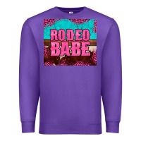 Purple rodeo babe cowhide leopard turquoise Premium Sweatshirt - BarkalooDesign