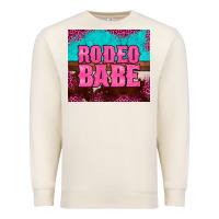 Sandshell rodeo babe cowhide leopard turquoise Premium Sweatshirt - BarkalooDesign