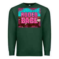 Sports Green rodeo babe cowhide leopard turquoise Premium Sweatshirt - BarkalooDesign