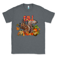 Charcoal Heather Fall Vibes Squirrel Classic Tee - CowhideDigitalArt