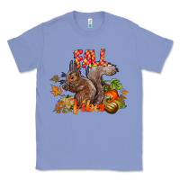 Colony Blue Fall Vibes Squirrel Classic Tee - CowhideDigitalArt