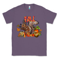 Lavender Fall Vibes Squirrel Classic Tee - CowhideDigitalArt