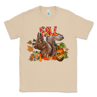 Mushroom Fall Vibes Squirrel Classic Tee - CowhideDigitalArt