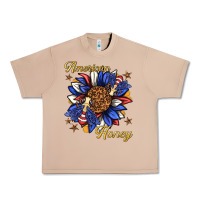 Burro American honey with bee Urban Heavy Tee - texasbilliewilder